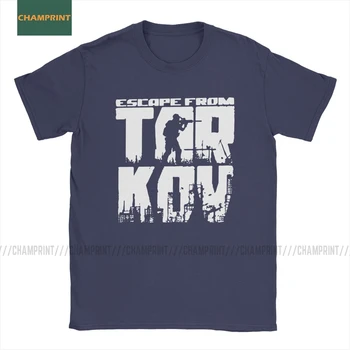 Escapar De Tarkov de Camiseta de los Hombres de Algodón de la Camiseta de Shooter de Supervivencia GG Batalla de Juego de Rusia, Juego de Manga Corta Camisetas