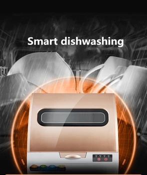 2020 Inteligente Completo Lavavajillas Doméstico Escritorio Tipo de Instalación libre mini aire de secado lavavajillas inteligente
