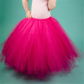 17 Colores de las Niñas Vestido de noche largo Tutu Falda de Tamaño de 1-14Y Fiesta de Cumpleaños de Disfraces de Princesa Falda