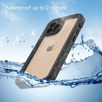 Shellbox al aire libre Impermeable del Teléfono Móvil para el iPhone 12 pro max Full Cubierta Protectora para el iPhone 12 mini IP68 Buceo