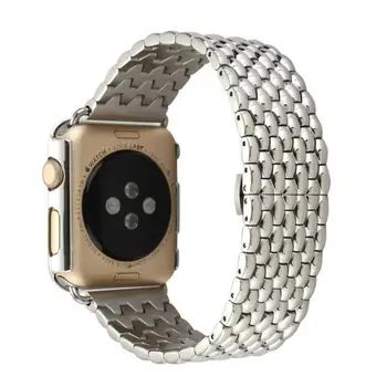 Dragón Patrón de Acero Inoxidable Correa para el Apple Watch Series 5 4 3 2 1 Banda de Metal para el iWatch de 38 mm 42 mm de 40 mm, de 44 mm de Pulseras