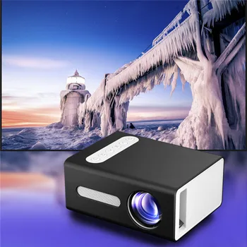 TOPRECIS T300 LED Mini Proyector Soporte 1080P HDMI AV compatible con Portátiles de Cine Office Hogar Película de Vídeo Media Player Niños Regalo
