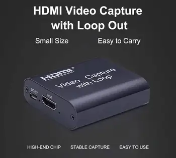 Andycine HDMI a USB de la Tarjeta de Captura 1080p USB2.0 Registro a través de DSLR Videocámara Action Cam con micrófono y salida de audio