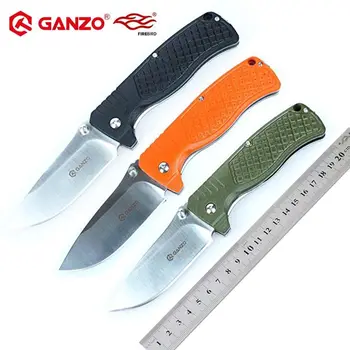 58-60HRC Ganzo G722 440C hoja G10 Mango Plegable cuchillo de Supervivencia Camping herramienta de Caza de Bolsillo Cuchillo táctico de la edc, al aire libre de la herramienta