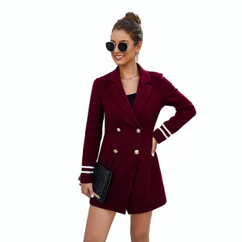 Otoño invierno nuevo negro, azul, rojo vino, de piel abrigo de doble botonadura zaraing estilo za 2020 las mujeres sheining vadiming mujeres de la chaqueta de abrigo