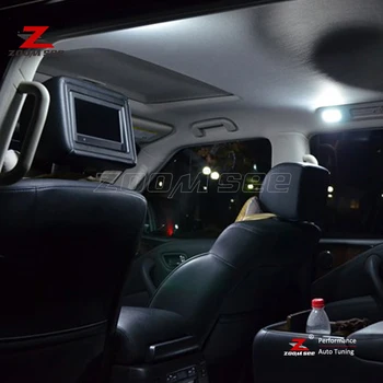 Blanca profesional Canbus LED interior de la cúpula de la cubierta de la bombilla + personalizado espejo de vanidad kit de luz Para Nissan Patrol Y61 Y62 2000-2019