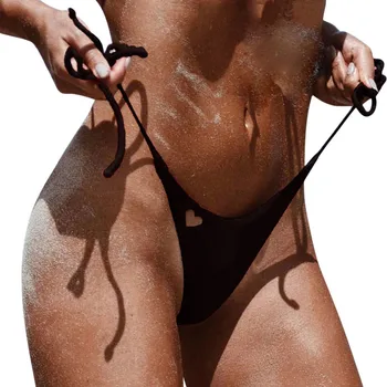 Venda de la Correa Descarada de la parte de Abajo del Bikini de Una Pieza de ropa de playa Brasileña de trajes de baño Verano Sexy Bikini Fondo de Color Sólido tanga Tangas