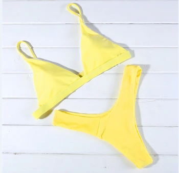 Hirigin 2019New Mujeres Bikini Set Empujados Hasta la Paded Sujetador de las Mujeres trajes de baño de Espalda Ajustable Hasp Trajes de baño de las Mujeres Trajes de Baño ropa de playa
