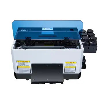 Automático A5 UV de cama Plana de la Impresora De la caja del Teléfono del Metal de Cuero, Madera, Acrílico ULTRAVIOLETA de la Impresión de la Máquina Mini UV de cama plana de la Impresora