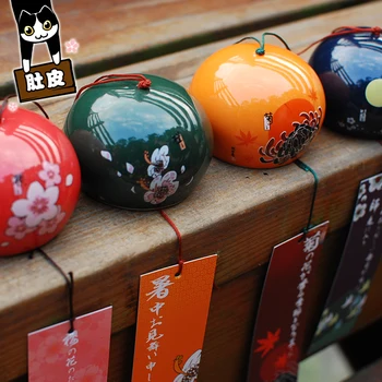Cerezo japonés Blosso de Cerámica Windbell Creativo de las Niñas Colgantes Regalos de Cumpleaños en Japonés Puertas y Ventanas