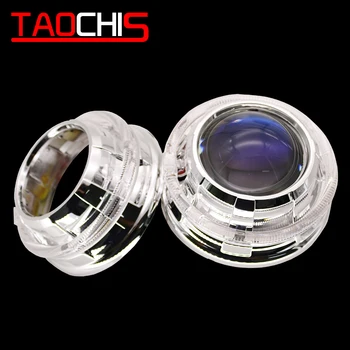 TAOCHIS G105 3.0 pulgadas bi xenon lente del proyector de la cubierta LED DRL JG faros de un coche chrome ojos de ángel blanco rojo azul amarillo color