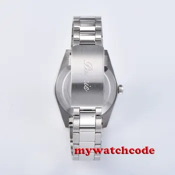 Envío gratis Parnis de 40 mm, esfera de color negro GMT Relojes Mecánicos de Cristal de Zafiro Reloj para hombre Automático Reloj de Lujo de los Hombres