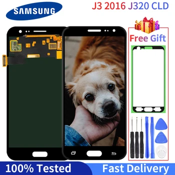 Super AMOLED LCD Para Samsung Galaxy J3 2016 J320 Pantalla J320F J320H Pantalla Táctil Digitalizador Asamblea de Reemplazo WIthink Regalo