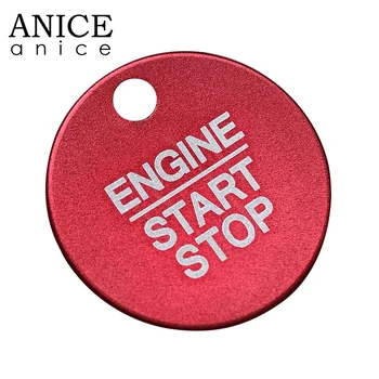 Rojo de Aluminio del Motor Start / Stop Botón pulsador de Encendido Tapa del Dispositivo de Recorte Ajuste para Ford Ranger Everest Esfuerzo-2021