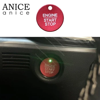 Rojo de Aluminio del Motor Start / Stop Botón pulsador de Encendido Tapa del Dispositivo de Recorte Ajuste para Ford Ranger Everest Esfuerzo-2021