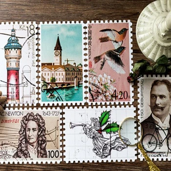 4packs/lote Original en Caja de Postales Vintage Sellos Creativo DIY Regalo de Cumpleaños de postales Y Tarjetas de Felicitación