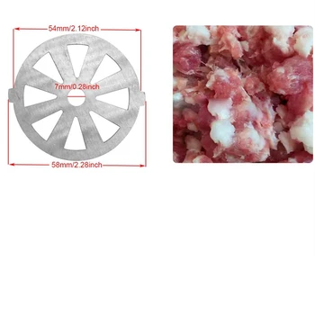 Top Venta de 5 piezas de Acero Inoxidable Picadora de Carne Placas de Discos para la Alimentación de Picador y Moledor de Carne Piezas de Maquinaria