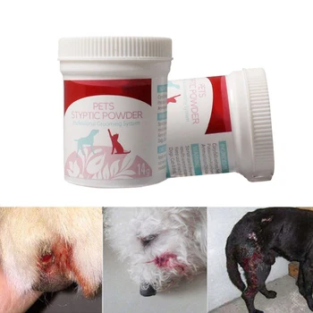 14g/botella Mascotas Polvos astringentes Seguro Para Perros Y Gatos de la Sangre Tapón Cachorro a Casa Ayuda Profesional Suministros de Mascota