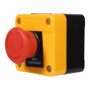 660V 10A Botón de Parada de Emergencia carcasa de Plástico Rojo Signo de Seta de Parada de Emergencia Interruptor de Botón
