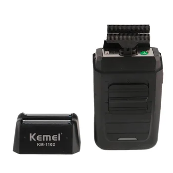 Kemei KM-1102 inalámbrica Recargable Afeitadora para los Hombres de Doble Cuchilla de Vaivén de la Barba de Afeitar el Cuidado de la Cara Multifunción Fuerte Trimmer