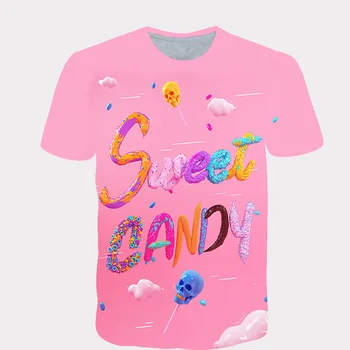 El verano de los Niños de la Moda 3D T-shirt Niños Niñas Falso Empate Fiesta Impreso en 3D camiseta de los Niños de la Escuela 