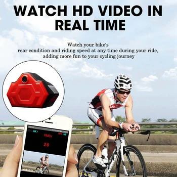 HD 1080P Montar en Bicicleta de Conducción Grabadora Portátil de la Bicicleta de la Bici de los Deportes de la prenda Impermeable de DVR de Seguridad Advertencia de la Luz Trasera