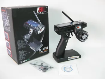 Flysky FS-GT3B FS GT3B 2.4 G 3CH Pistola RC Sistema de Control del Transmisor con FS-GR3C Receptor Para Coche RC Barco juguetes con Pantalla LED