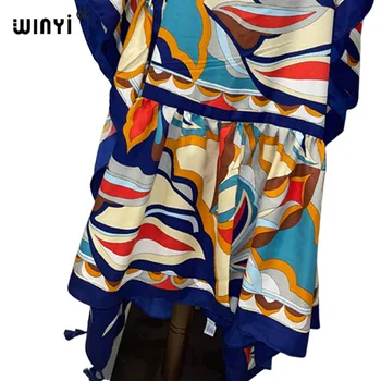 2021NEW WinYi Mujeres Otoño de Ropa de cama de Algodón Vestido Largo de la Nueva Llegada de las Artes Estilo Vintage a Cuadros O-cuello de la Suelta de las Señoras Vestidos Casuales