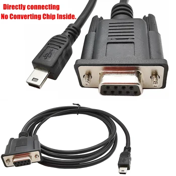 Mini USB 2.0 Macho a RS232 DB9 9 Pin Hembra Adaptador Entension Cable de 1,8 m
