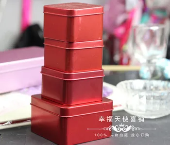 6 X Zakka De Plata/Oro Caja De Lata De Metal Pequeño Caramelo De La Caja De Maquillaje De La Joyería Caja De Almacenamiento De Cosméticos