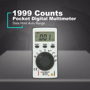 DT9210 1999 Cuenta Bolsillo Multímetro Digital AC/DC, Voltaje Amperímetro Probador de la Resistencia del Diodo Prueba de Continuidad de retención de Datos de Rango Automático