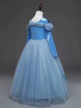 Disney Princesa Vestido de las Niñas de los Niños Vestidos para Niñas Vestido de Navidad Hasta la Fiesta de Disfraces de Frozen 2 Larga de la Manga de Año Nuevo de la Mariposa