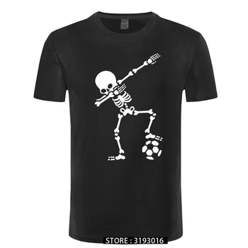 Diseño de cráneo Dab Esqueleto de la Camiseta de la Untar Skeletor Cráneo T camisa de los Hombres de Impresión T-camisas Casuales de Algodón Tops Harajuku Streetwear