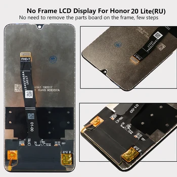 Pantalla Para Huawei Honor De 20 Lite 20Lite MAR-LX1H Pantalla LCD de Pantalla Táctil de Repuesto Para Honrar a 20 Lite Pantalla de la Versión rusa