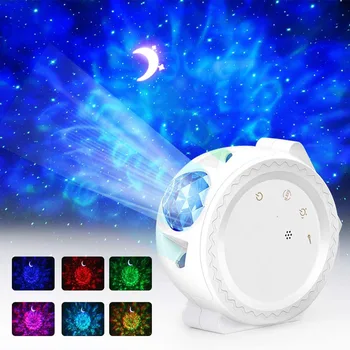 Colorido Proyector de Cielo Estrellado de la noche Táctil USB Interruptor de Reproductor de niños Luz de la Noche Romántica de la Lámpara de Proyección de Regalo de 6 Colores