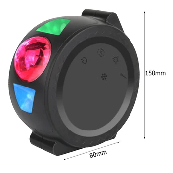 Colorido Proyector de Cielo Estrellado de la noche Táctil USB Interruptor de Reproductor de niños Luz de la Noche Romántica de la Lámpara de Proyección de Regalo de 6 Colores