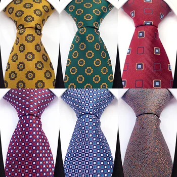 Los Hombres de la moda de la Corbata de Flores de Paisley Geométricas del Diseño de la Novedad de Novia de Seda de la Corbata para los Hombres de Corbata Fiesta de Empresa de Regalo de los Accesorios