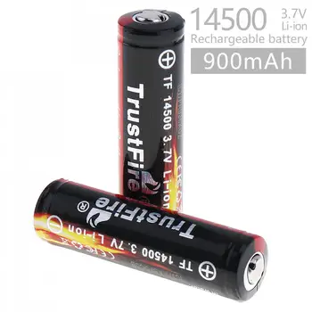 10pairs/LOTE TrustFire 3.7 V 900mAh 14500 batería de Li-ion Recargable de Baterías de Iones de Litio de las Baterías con protección PCB para la Linterna LED