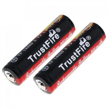 10pairs/LOTE TrustFire 3.7 V 900mAh 14500 batería de Li-ion Recargable de Baterías de Iones de Litio de las Baterías con protección PCB para la Linterna LED