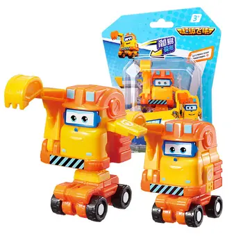 2018 Nuevo Mini Super Alas Transformación Mini Avión ABS Robot de juguete Figuras de Acción Super Ala ZOEY/SCOOP Deformación juguetes