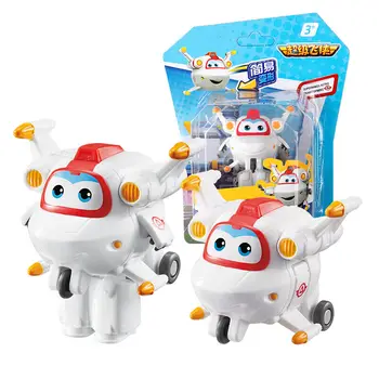 2018 Nuevo Mini Super Alas Transformación Mini Avión ABS Robot de juguete Figuras de Acción Super Ala ZOEY/SCOOP Deformación juguetes