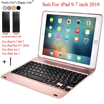 Para el iPad Pro de 9,7 pulgadas 2016 Inalámbrica Caso de Teclado Bluetooth Para iPad Pro 9.7(2016) Tablet PC tapa Soporte de la Cubierta +Stylus