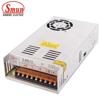 SMUN S-400-12 de Conmutación de fuente de Alimentación de 400W 12V 33A Transformador AC/DC Controlador de LED de SMPS