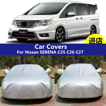 Las Fundas para autos De Nissan SERENA C25 C26 C 27 de coche cubierta de protector solar aislamiento SERENA lluvia sombrilla abrigo de paño