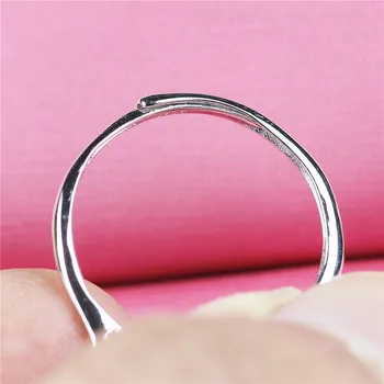 Forma oval ajustable base de anillo de plata 925 de bricolaje para la fabricación de joyas de piedras preciosas anillo de ajuste de encontrar 4*6 mujeres de la moda de C