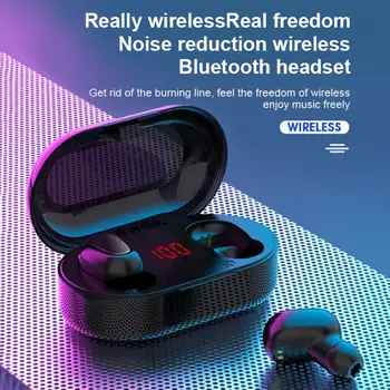 L22 TWS Bluetooth 5.0 Inalámbrica LED Digital de la Pantalla Impermeable de Auriculares Auriculares de Reducción de Ruido Auriculares Inalámbricos de alta fidelidad