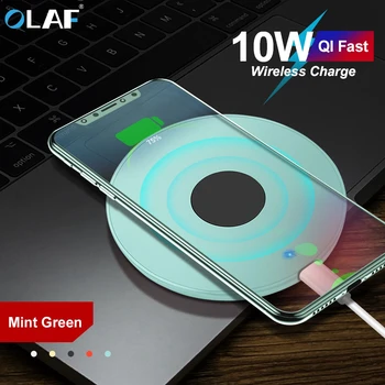 OLAF 10W Qi Cargador Inalámbrico de la Almohadilla Para el iPhone 11 Pro Xs Xr Max X 8 Más Rápido que el Teléfono Inalámbrico Cargador Para Samsung Galaxy S10 S9 S8 +