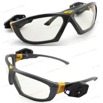 Nueva Moda Cómoda de Luz de Equitación Ciclismo Gafas de Seguridad Claro de los Ojos Gafas de Protección de Noche LED Anti-shock Gafas#269440