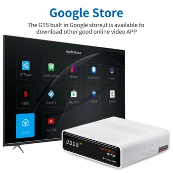 Android 6.0 Smart Tv box GTMEDIA GTS DVB-S/S2, construido en 2.4 G wifi Bluetooth 4.0 4K Tv vía Satélite receptor con la tienda de Google YouTud