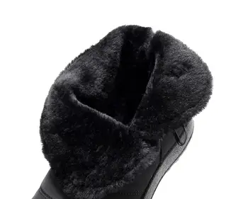 Dacomfy de las Mujeres Botas antideslizantes de Invierno Botas de Nieve de Piel Cálida de Tobillo Botas con Botón de Damas Ligero Cómodo Casual Zapatos